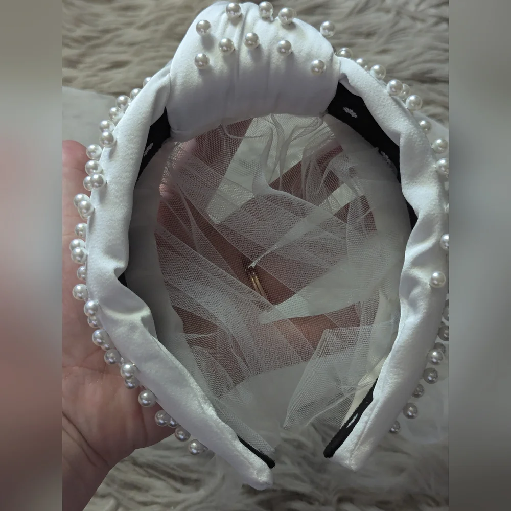 NWT Lele Sadoughi Ivory Veil Headband